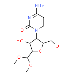 ChemSpider 2D Image | 4-Amino-1-[5-(dimethoxymethyl)-4-hydroxy-2-(hydroxymethyl)tetrahydro-3-furanyl]-2(1H)-pyrimidinone | C12H19N3O6