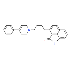 ChemSpider 2D Image | 3-[4-(4-Phenyl-3,6-dihydro-1(2H)-pyridinyl)butyl]benzo[cd]indol-2(1H)-one | C26H26N2O