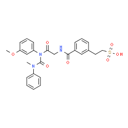 ChemSpider 2D Image | 2-{3-[(2-{(3-Methoxyphenyl)[methyl(phenyl)carbamoyl]amino}-2-oxoethyl)carbamoyl]phenyl}ethanesulfonic acid | C26H27N3O7S