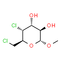 ChemSpider 2D Image | Methyl 4,6-dichloro-4,6-dideoxy-alpha-L-altropyranoside | C7H12Cl2O4