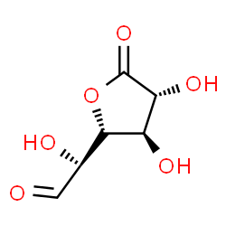ChemSpider 2D Image | [(2R,3R,4R)-3,4-Dihydroxy-5-oxotetrahydro-2-furanyl](hydroxy)acetaldehyde (non-preferred name) | C6H8O6