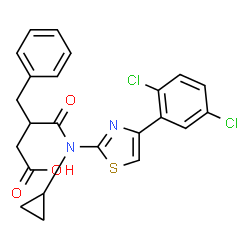 ChemSpider 2D Image | compound 1 [PMID: 23589301] | C23H20Cl2N2O3S