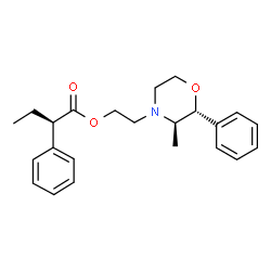 ChemSpider 2D Image | 2-[(2R,3R)-3-Methyl-2-phenyl-4-morpholinyl]ethyl (2R)-2-phenylbutanoate | C23H29NO3