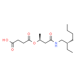 ChemSpider 2D Image | 4-{[(2S)-4-{[(2S)-2-Ethylhexyl]amino}-4-oxo-2-butanyl]oxy}-4-oxobutanoic acid | C16H29NO5
