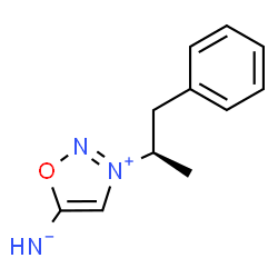 ChemSpider 2D Image | {3-[(2R)-1-Phenyl-2-propanyl]-1,2,3-oxadiazol-3-ium-5-yl}azanide | C11H13N3O