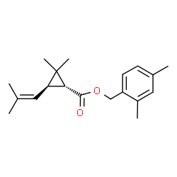ChemSpider 2D Image | 2,4-Dimethylbenzyl (1R,3R)-2,2-dimethyl-3-(2-methyl-1-propen-1-yl)cyclopropanecarboxylate | C19H26O2