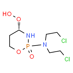 ChemSpider 2D Image | (4S)-2-[Bis(2-chloroethyl)amino]-2-oxido-1,3,2-oxazaphosphinan-4-yl hydroperoxide | C7H15Cl2N2O4P