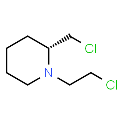 ChemSpider 2D Image | (2R)-1-(2-Chloroethyl)-2-(chloromethyl)piperidine | C8H15Cl2N