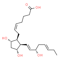 ChemSpider 2D Image | (5Z,8beta,9alpha,11alpha,13E,15S,17E)-9,11,15-Trihydroxyprosta-5,13,17-trien-1-oic acid | C20H32O5