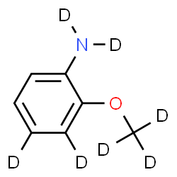 ChemSpider 2D Image | 2-[(~2~H_3_)Methyloxy](3,4-~2~H_4_)aniline | C7H2D7NO