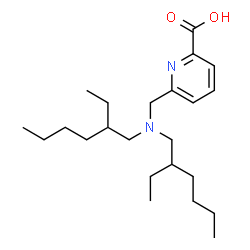 ChemSpider 2D Image | 6-{[Bis(2-ethylhexyl)amino]methyl}-2-pyridinecarboxylic acid | C23H40N2O2
