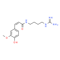ChemSpider 2D Image | (Z)-4-hydroxy-3-methoxycinnamoylagmatine | C15H22N4O3