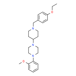 ChemSpider 2D Image | 1-[1-(4-Ethoxybenzyl)-4-piperidinyl]-4-(2-methoxyphenyl)piperazine | C25H35N3O2