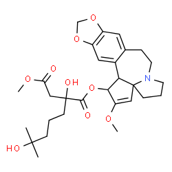 ChemSpider 2D Image | O~3~-[2,6-Dihydroxy-2-(2-methoxy-2-oxoethyl)-6-methylheptanoyl]cephalotaxine | C29H39NO9