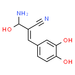 ChemSpider 2D Image | (2E)-2-[(R)-Amino(hydroxy)methyl]-3-(3,4-dihydroxyphenyl)acrylonitrile | C10H10N2O3