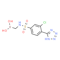 ChemSpider 2D Image | [({[3-Chloro-4-(1H-tetrazol-5-yl)phenyl]sulfonyl}amino)methyl]boronic acid | C8H9BClN5O4S
