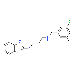 ChemSpider 2D Image | N-(1H-Benzimidazol-2-yl)-N'-(3,5-dichlorobenzyl)-1,3-propanediamine | C17H18Cl2N4