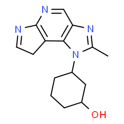 ChemSpider 2D Image | (1R,3R)-3-(2-Methylimidazo[4,5-d]pyrrolo[2,3-b]pyridin-1(8H)-yl)cyclohexanol | C15H18N4O