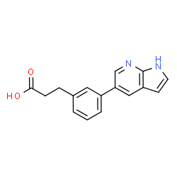ChemSpider 2D Image | 3-[3-(1H-Pyrrolo[2,3-b]pyridin-5-yl)phenyl]propanoic acid | C16H14N2O2