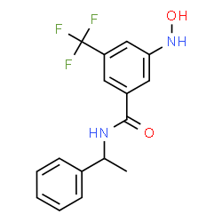 ChemSpider 2D Image | 3-(Hydroxyamino)-N-[(1R)-1-phenylethyl]-5-(trifluoromethyl)benzamide | C16H15F3N2O2