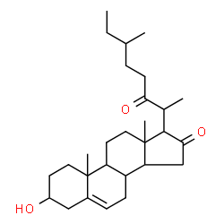 ChemSpider 2D Image | (3s,8s,9s,10r,13s,14s,17r)-3-Hydroxy-10,13-Dimethyl-17-[(2s,6s)-6-Methyl-3-Oxooctan-2-Yl]-1,2,3,4,7,8,9,10,11,12,13,14,15,17-Tetradecahydro-16h-Cyclopenta[a]phenanthren-16-One | C28H44O3