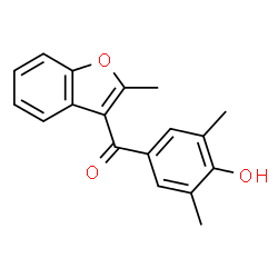 ChemSpider 2D Image | (4-Hydroxy-3,5-dimethylphenyl)(2-methyl-1-benzofuran-3-yl)methanone | C18H16O3