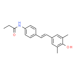 ChemSpider 2D Image | N-{4-[(E)-2-(4-Hydroxy-3,5-dimethylphenyl)vinyl]phenyl}propanamide | C19H21NO2