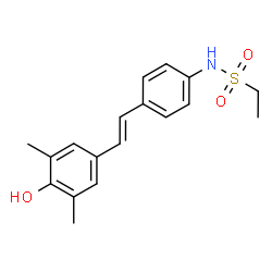ChemSpider 2D Image | N-{4-[(E)-2-(4-Hydroxy-3,5-dimethylphenyl)vinyl]phenyl}ethanesulfonamide | C18H21NO3S