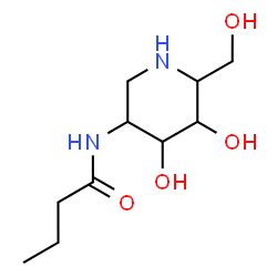 ChemSpider 2D Image | N-[(3S,4R,5R,6R)-4,5-Dihydroxy-6-(hydroxymethyl)-3-piperidinyl]butanamide | C10H20N2O4