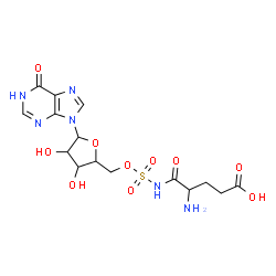 ChemSpider 2D Image | 5'-O-(L-alpha-Glutamylsulfamoyl)inosine | C15H20N6O10S