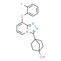 ChemSpider 2D Image | (1s,4s)-4-[8-(2-Fluorophenoxy)[1,2,4]triazolo[4,3-a]pyridin-3-yl]bicyclo[2.2.1]heptan-1-ol | C19H18FN3O2