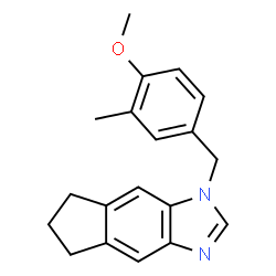 ChemSpider 2D Image | 1-(4-Methoxy-3-methylbenzyl)-1,5,6,7-tetrahydroindeno[5,6-d]imidazole | C19H20N2O
