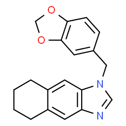 ChemSpider 2D Image | 1-(1,3-Benzodioxol-5-ylmethyl)-5,6,7,8-tetrahydro-1H-naphtho[2,3-d]imidazole | C19H18N2O2