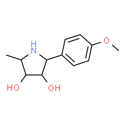 ChemSpider 2D Image | (2S,3S,4R,5S)-2-(4-Methoxyphenyl)-5-methyl-3,4-pyrrolidinediol | C12H17NO3