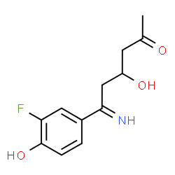 ChemSpider 2D Image | (4R)-6-(3-Fluoro-4-hydroxyphenyl)-4-hydroxy-6-imino-2-hexanone | C12H14FNO3