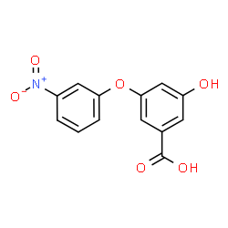 ChemSpider 2D Image | 3-Hydroxy-5-(3-nitrophenoxy)benzoic acid | C13H9NO6