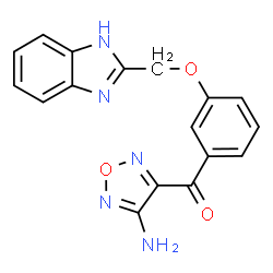 ChemSpider 2D Image | (4-Amino-1,2,5-oxadiazol-3-yl)[3-(1H-benzimidazol-2-ylmethoxy)phenyl]methanone | C17H13N5O3