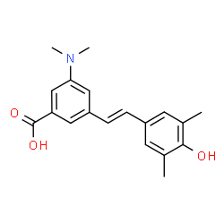 ChemSpider 2D Image | 3-(Dimethylamino)-5-[(E)-2-(4-hydroxy-3,5-dimethylphenyl)vinyl]benzoic acid | C19H21NO3