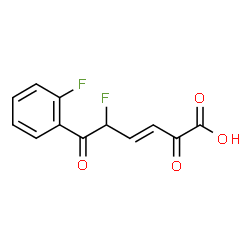 ChemSpider 2D Image | (3E,5R)-5-Fluoro-6-(2-fluorophenyl)-2,6-dioxo-3-hexenoic acid | C12H8F2O4
