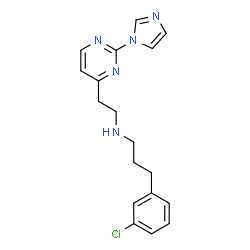 ChemSpider 2D Image | 3-(3-Chlorophenyl)-N-{2-[2-(1H-imidazol-1-yl)-4-pyrimidinyl]ethyl}-1-propanamine | C18H20ClN5