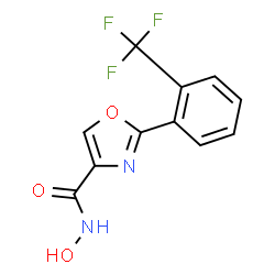 ChemSpider 2D Image | N-Hydroxy-2-[2-(trifluoromethyl)phenyl]-1,3-oxazole-4-carboxamide | C11H7F3N2O3