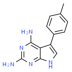 ChemSpider 2D Image | 5-(P-Tolyl)-7h-Pyrrolo[2,3-D]pyrimidine-2,4-Diamine | C13H13N5