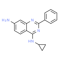 ChemSpider 2D Image | N~4~-Cyclopropyl-2-phenyl-4,7-quinazolinediamine | C17H16N4