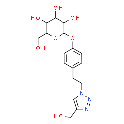 ChemSpider 2D Image | Methanol Triazol Ethyl Phenyl 1o-Alpha-D-Mannopyranoside | C17H23N3O7