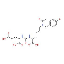 ChemSpider 2D Image | N-({(1S)-5-[Acetyl(4-bromobenzyl)amino]-1-carboxypentyl}carbamoyl)-L-glutamic acid | C21H28BrN3O8