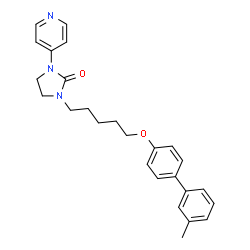 ChemSpider 2D Image | 1-(5-((3'-methyl-[1,1'-biphenyl]-4-yl)oxy)pentyl)-3-( | C26H29N3O2