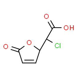 ChemSpider 2D Image | (2S)-Chloro[(2R)-5-oxo-2,5-dihydro-2-furanyl]acetic acid | C6H5ClO4