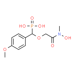 ChemSpider 2D Image | [(R)-{2-[Hydroxy(methyl)amino]-2-oxoethoxy}(4-methoxyphenyl)methyl]phosphonic acid | C11H16NO7P