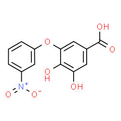 ChemSpider 2D Image | 3,4-Dihydroxy-5-(3-nitrophenoxy)benzoic acid | C13H9NO7