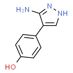 ChemSpider 2D Image | 4-(3-Amino-1H-pyrazol-4-yl)phenol | C9H9N3O
